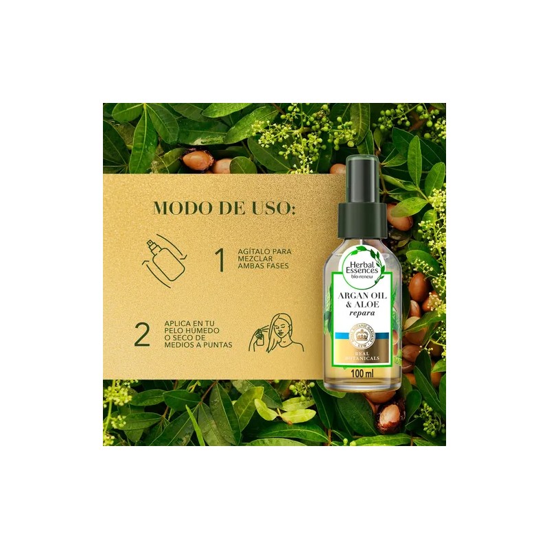 Aceite Capilar Reparador Herbal Essences Biorenew Argan/aloe