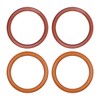 VOANZO 4PCS 2 Colors Wooden Round Shape Purse Handle Bag