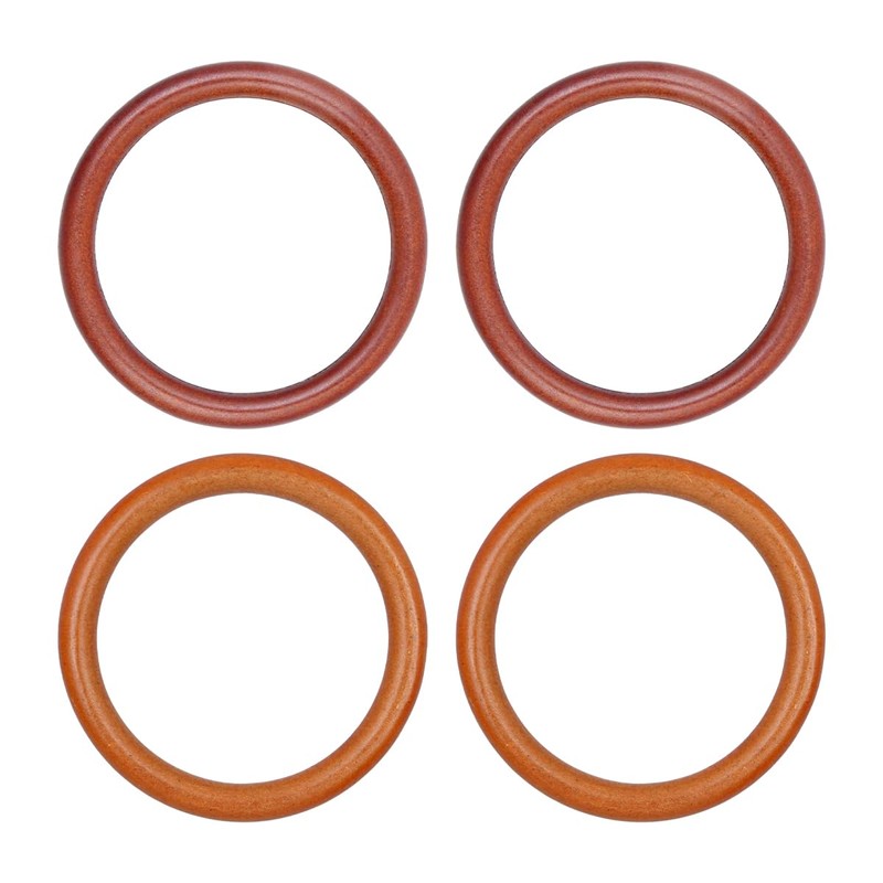 VOANZO 4PCS 2 Colors Wooden Round Shape Purse Handle Bag