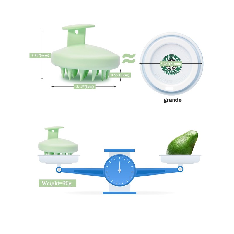 Inscca Shampoo Brush Mint Green