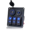 3 Gang Switch Panel, EilxMag Blue Marine Rocker Switch Panel