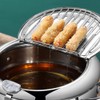 Deep Fryer Pot, Japanese Tempura Frying Pot 304 Stainless Steel