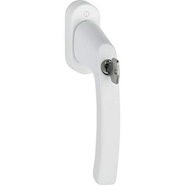 Hoppe 11715911 Window Handle LIÈGE-Secu100 Lock Cylinder VK 7 x 37 White