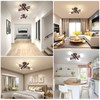 4-Light Semi Flush Mount Ceiling Light Fixture, Oil Rubbed Bronze