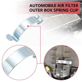 OTOTEC 4pcs Silver Car Air Filter Spring Clip Car Air Filter Clips Housing Box Clip Suitable for Most Car Air Filters Cleaner Housing Clamp