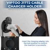 VIPTOO EV Charger Wall Mount Holder, J1772 Charger Cable Organizer