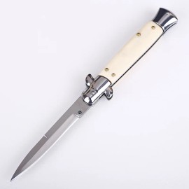5Cr13MoV+G10 Black Handle, Outdoor Knives, Survival Knife, Fishing, Collection, EDC, Collection, American Stock.knife Huntingcolor: White handle, blade length: 3.85in, blade width: 1.1in, type: Pocket Knife