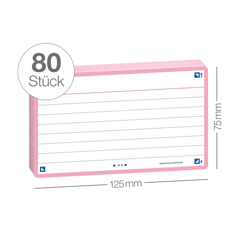 Oxford Flash 2.0 Index Cards A7, Flashcards, 75 x 125