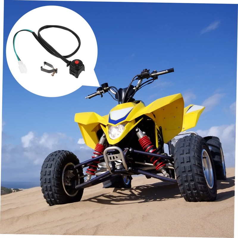 Ciieeo 2Pcs Motorcycle Handlebar Kill Switch Horn Button Durable Starter