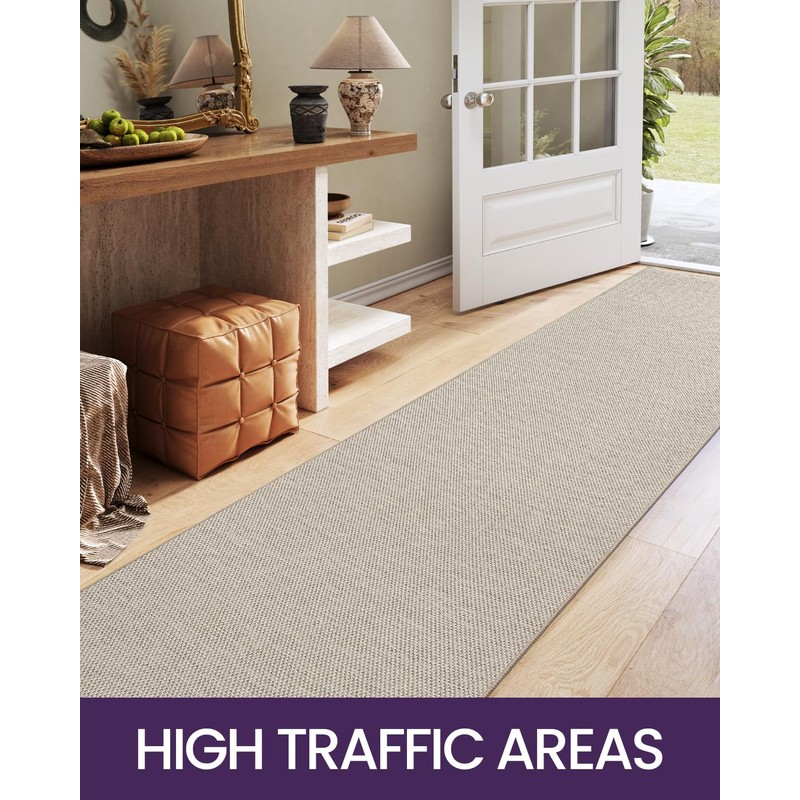DEXI Hallway Runner Rug 2'x7', Non Slip Rubber Backed Runners