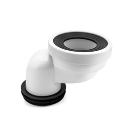 QWORK® 100mm Toilet Offset pan Connector PVC Waste Pipe Connector