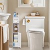VECELO Bathroom Cabinet Corner Shelf, Small Storage Cabinet with Toilet
