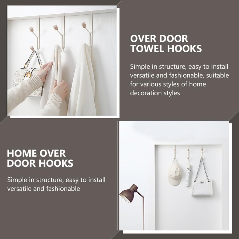 Ganchos Multiusos para Puerta Ipetboom 2 pzas – Hierro Blanco