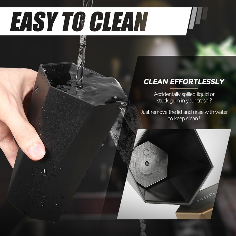 Auto Dynasty Diamond Design Leakproof Car Trash Garbage Can Cup