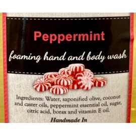 Garden Path Soap PEPPERMINT FOAMING HAND & BODY WASH - Cooling & Revitalizing Natural Soap