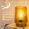 MJ PREMIER Cordless Lamps Rechargeable Glass Table Lamp Portable Dimmable