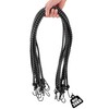 com-four® 10-piece set of rubber straps with reflective strips -