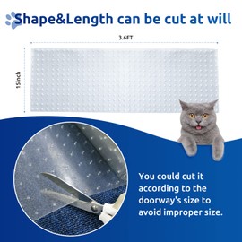 3.6FT Carpet Protector for Cats,Non Slip Cats Scratch Carpet Protectors for Pets,Carpet Scratch Stopper from Cat/Dog Scratching with Non-Slip Nail for Doorway Carpet Saver DIY Cut
