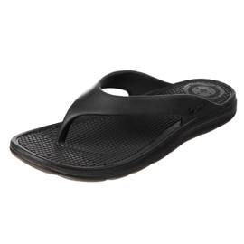 totes Women's Everywear Ara Thong Sandal, Black, 9