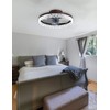 Low Profile Ceiling Fan with Light, 19.7" Flush Mount with