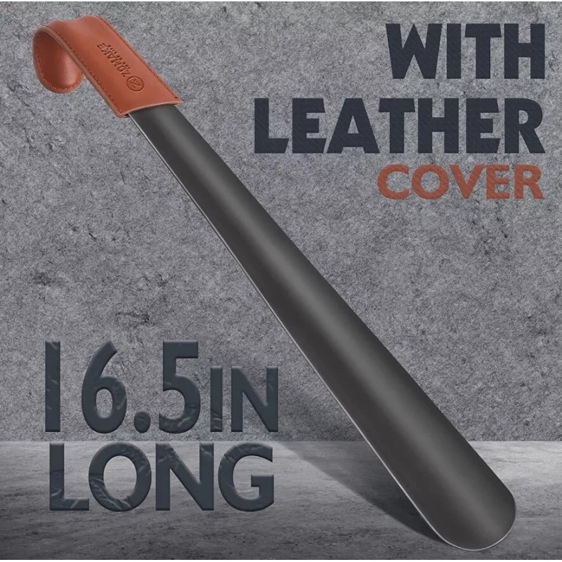 ZOMAKE Extra Long Shoe Horn Long Handle Metal Long Shoehorn