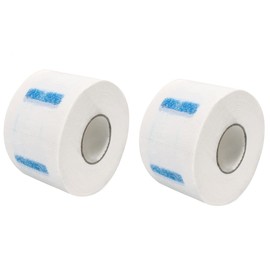 VASANA 2 Rolls Disposable Hairdressing Neck Strips, Stretchy Paper Collar Neckband Hair Cutting Salon Ruffle Fabric Collar Wrap Hairdressing Supplies for Salon Hair Cutting Styling