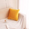 CXTAI 2x Yellow Velvet Cushion Covers Decorative Square Autumn Throw