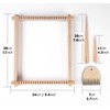 Wooden Weaving Loom Kit, 24x28cm Wooden Multi-Craft Weaving Loom Adjustable