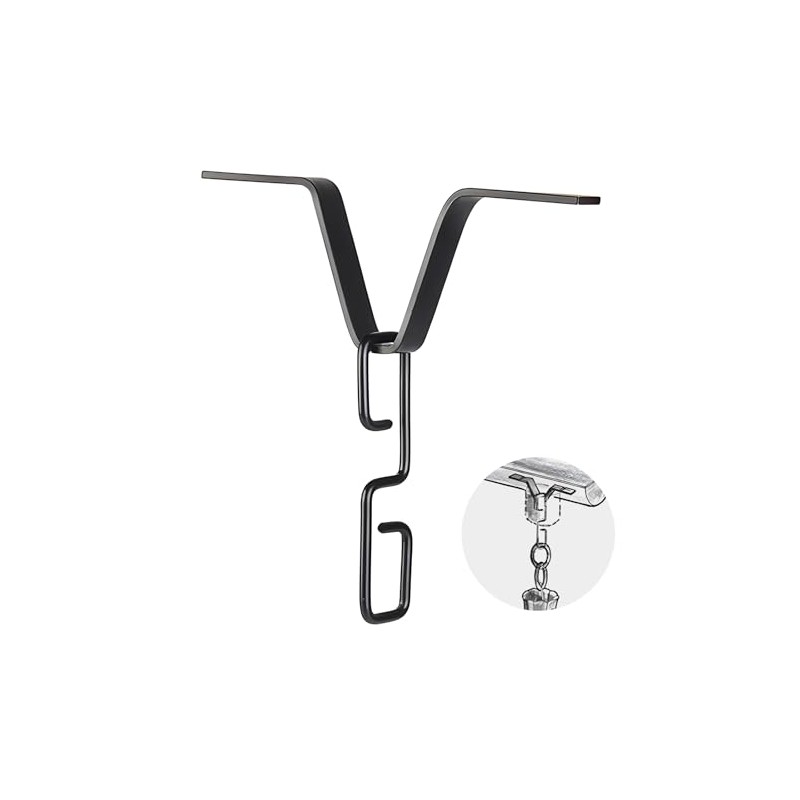 JWH Rain Chain Hooks for Gutter Downspout Outlets V-Mount Rain