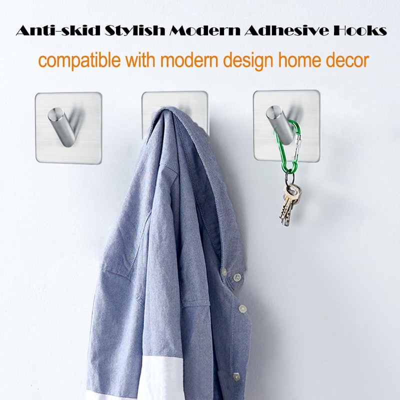 Fotosnow Locking Curve Adhesive Coat Hooks: Anti-Slip 15LB Towel Hooks