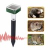 2Pcs 2 in 1 LED Solar Mole Repellent Ultrasonic Outdoor