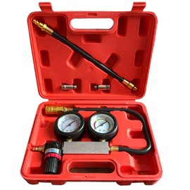 Compression Tester Kit, Automotive Engine Cylinder Leak Down Tester, Compression Gauge for Leakdown Test, Cylinder Pressure Tester, Steel Alloy Leakage Diagnostics Tool