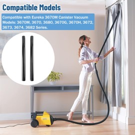 Vacuum Extension Tube Wand Hose Replacement for Eureka 3670M 3670 3680 3670G 3670H 3672 3673 3674 3682 Series Canister Vacuum Attachments and Parts-2Pack