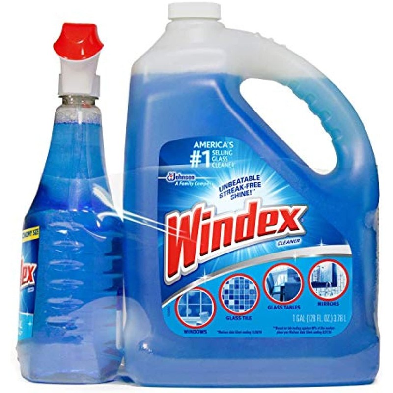 Windex Original Glass Cleaner (128 oz. refill + 32 oz.