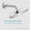 OFFO Shower Arm with Flange, 10 in Brushed Nickel Wall