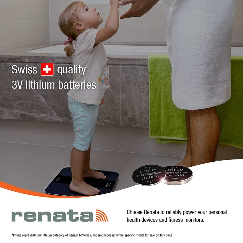 Renata CR2016 Batteries - 3V Lithium Coin Cell 2016 Battery