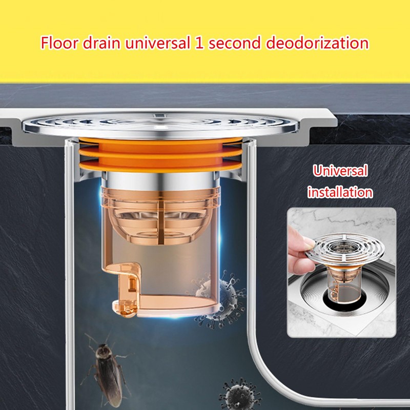 Anti-Odor Floor Drain Effective Bathroom Drain Deodorizer Floor Drain Strainer