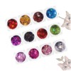 FOMIYES Nail Glitter Sequins 12pcs Maple Shape Manicure Shining Pieces