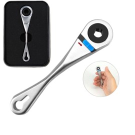 Mini 1/4 Inch Ratchet Drive 72-Tooth Reversible Ratchet,Quick-Release Socket Ratchet Wrench,Handle CR-V Steel,Full Polished,mini 1/4 ratchet