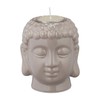 Relaxdays Buddha Tea Light Holder, Ceramic Buddha Head for Tea