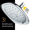 High-Pressure 3-function Giant 7.3-Inch Designer Rain Shower Head w/High-Power Pulsating