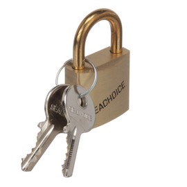 Seachoice Solid Brass Padlock, 1.25 in., Includes 2 Keys