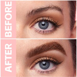 Boobeen Liquid Eyebrow Pencil, Long-Lasting Waterproof Brow Pen with 4-Fork-Tip, Microblading Brow Pencil for Wild Looking Brows Makeup