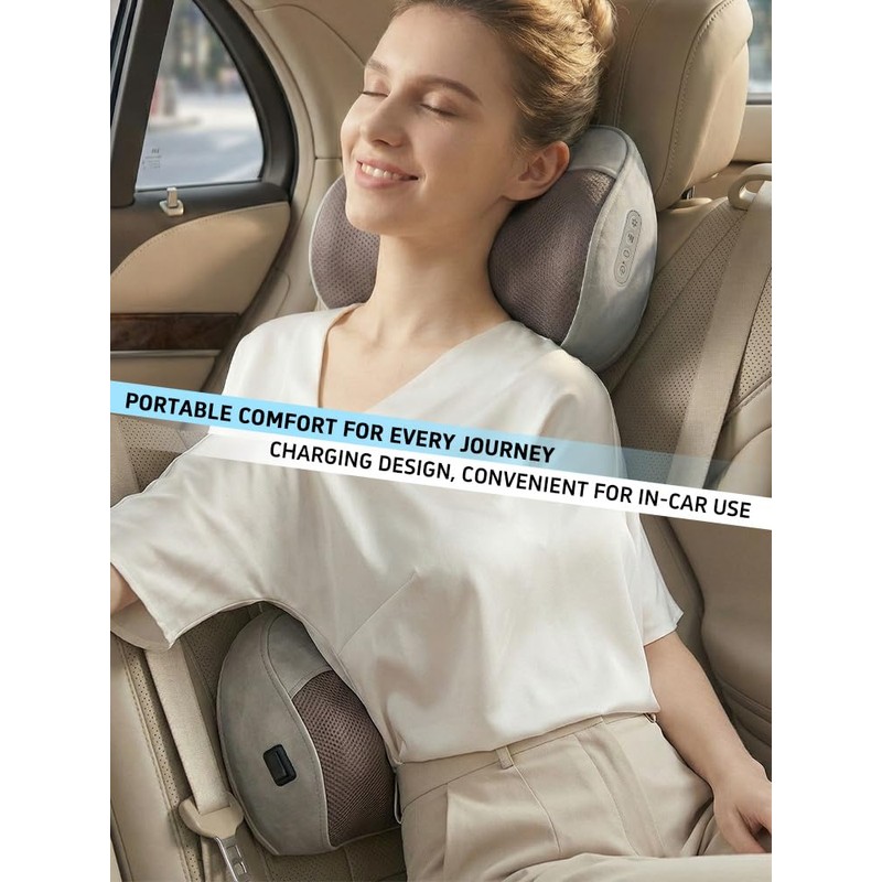 Cordless Neck & Shoulder Massager with Heat, Rechargeable