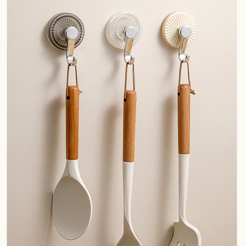 Strong Suction Cup Hooks, 3 Pack Vacuum Wall Hanging Hooks