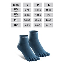WRELS Coolmax Toe Socks for Men Women,Athletic High Performance Cushion Crew Socks for Running Working,3 Pairs Anti-slip Breathable Five Finger Socks