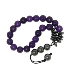 Jeannieparnell N3 PA - Greek Style Loose Strung Prayer Beads 10mm Dyed Purple Agate Gemstone Beads Handmade