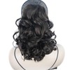 Lydell 12" Curly Wavy Ponytail Hairpiece Styled Clip In Claw