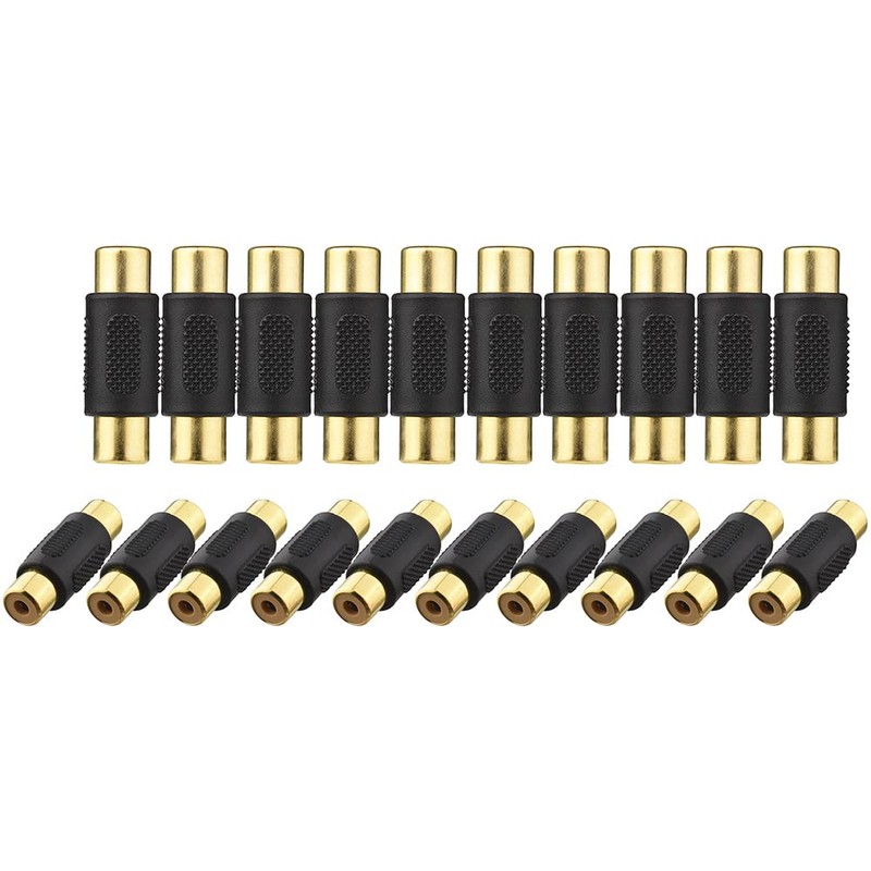 Warmstor 20 Pack RCA Female to Female Coupler Audio Video