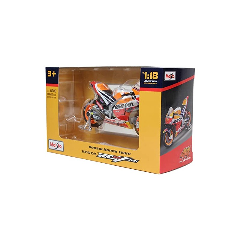 Maistro 1:18 Motorbike 2021 Repsol Honda RC2 13V (#44 Espargaro)
